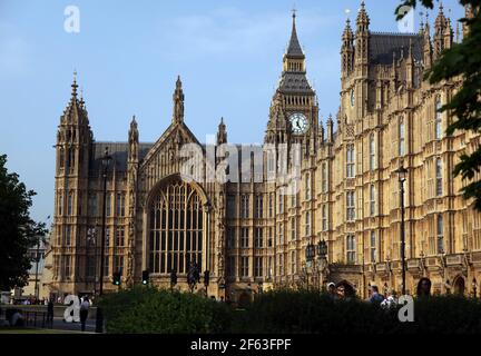 21 April 2011. London, England. The British Houses of Parliament. Photo copyright ©; Charlie Varley/varleypix.com Stock Photo