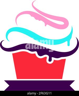 Wedding cake logo, Cake icon design vector illustration template Stock Vector
