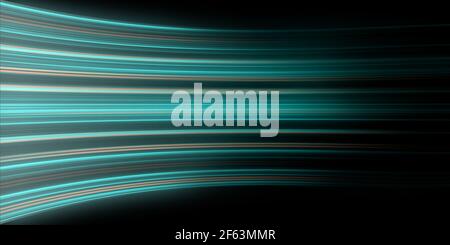 Colorful circular light cyan and strong red  geometric speed line abstract for technology background Stock Photo