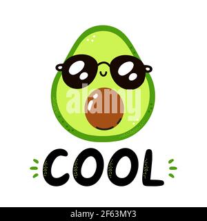  InterestPrint Cartoon Cute Avocados Character with