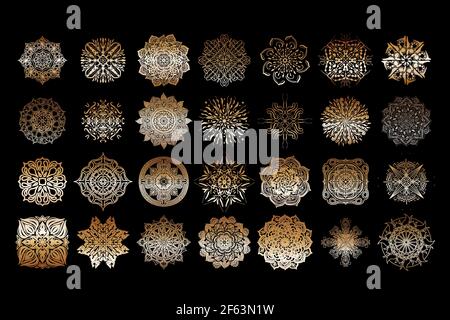 Set of hand drawn circles, vector logo design elements.  Stock Vector