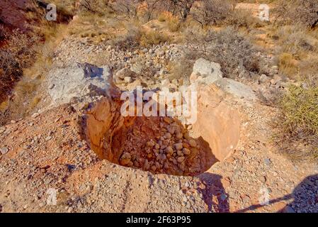 The remnants of the historic Lime Kiln along the Lime Kiln Trail in Dead Horse Ranch State Park. Located in Cottonwood Arizona. Stock Photo