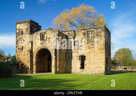 UK, South Yorkshire, Barnsley, Monk Bretton Priory, The Gatehouse Stock Photo