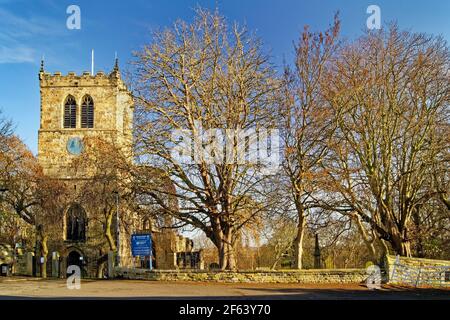 UK, South Yorkshire, Barnsley, Darfield, Church of All Saints Stock Photo