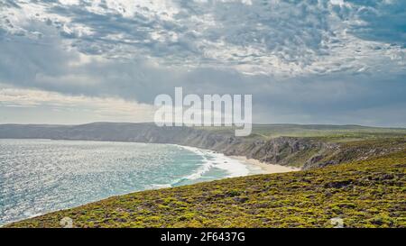 Weirs Cove viewed from Remarkable Rocks, Flinders Chase National Park, Kangaroo Island, South Australia Stock Photo
