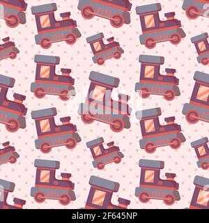 toy train seamless pattern vector illustration Stock Vector