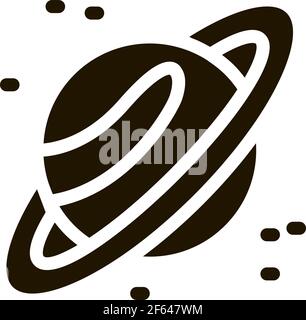 Saturn Planet Ring Icon Illustration Stock Vector
