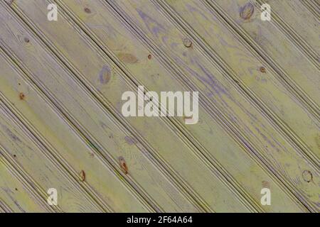 Old yellow boards, diagonal texture, old wood background Stock Photo