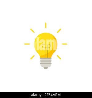 light bulb flat design vector illustration Stock Vector