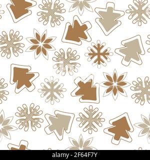 Christma Holiday seamless pattern background for website graphics, fashion textile Stock Vector
