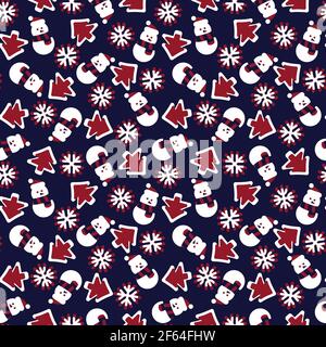 Christma Holiday seamless pattern background for website graphics, fashion textile Stock Vector