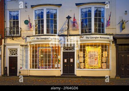 UK, South Yorkshire, Doncaster, John Oates Georgian Tea Rooms Stock Photo