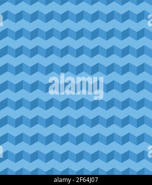 Vector isometric pattern. Blue cubes. Bright monochrome geometric background. Stock Vector