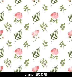Spring flowers seamless pattern for fabric and textile Stock Vector