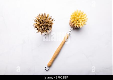 Eco friendly plant based cleaning brushes Stock Photo