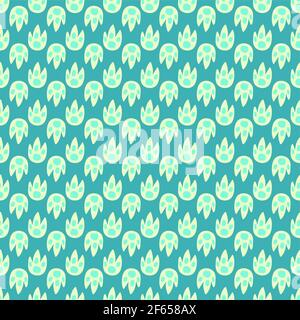 Set of seamless patterns with dinosaur footprints, abstract textures Stock Vector