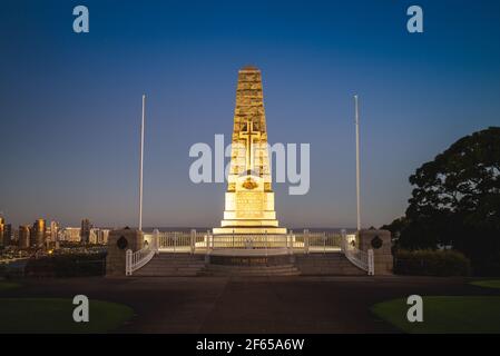 January 16, 2019: The State War Memorial Cenotaph at kings park in perth, australia, unveiled in the year of the Centenary of Western Australia, 24 No Stock Photo