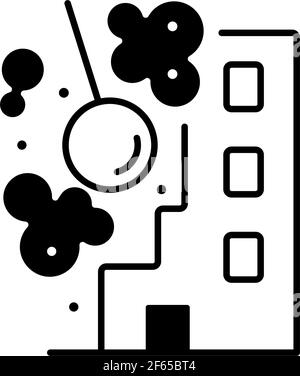 onstruction sites black linear icon Stock Vector
