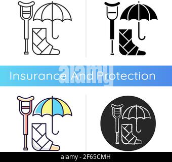 Disability insurance icon Stock Vector