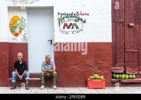 Ration book store architecture building, Cuba Stock Photo