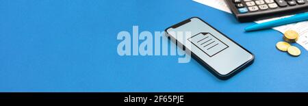 Digital document concept banner with copy space, new online documentation without any papers Stock Photo