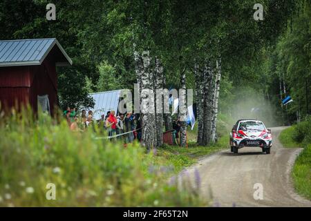 10 LATVALA Jari Matti (FIN) ANTTILA Miikka ( FIN ) Yaris WRC Toyota Gazoo Racing WRT Toyota Action during the 2017 WRC World Rally Car Championship, Finland rally from July 27 to 30, at Jyvaskyla, Finland - DPPI Stock Photo