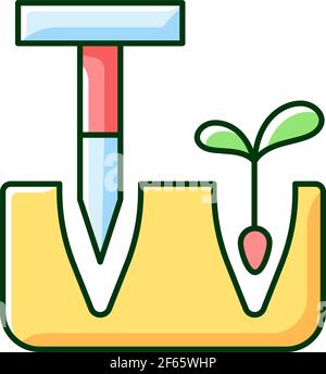 Dibbler RGB color icon Stock Vector