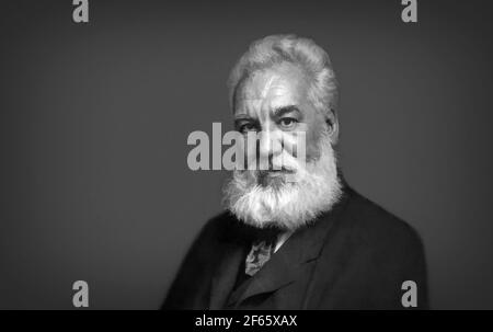 Alexander Graham Bell, 1847 – 1922, inventor, scientist, and engineer Stock Photo