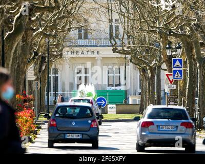 Boulevard Marre Desmarais, former Nationale 7 road, Montelimar, Drome, France Stock Photo