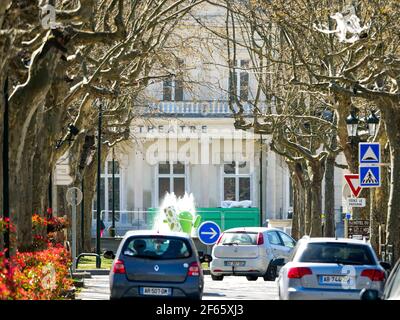 Boulevard Marre Desmarais, former Nationale 7 road, Montelimar, Drome, France Stock Photo