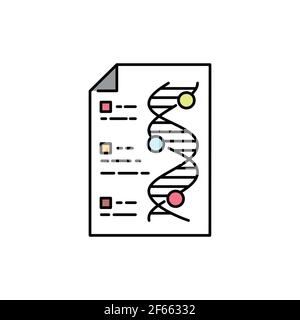 Genetics color line icon. Pictogram for web page, mobile app, promo. UI UX GUI design element. Editable stroke. Stock Vector
