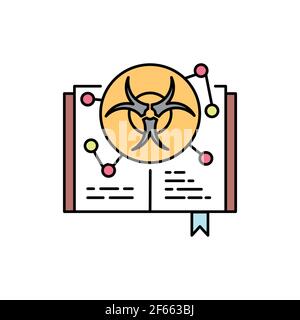 Epidemiology color line icon. Pictogram for web page, mobile app, promo. UI UX GUI design element. Editable stroke. Stock Vector