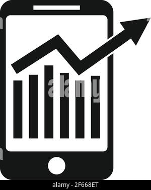 Broker smartphone icon, simple style Stock Vector