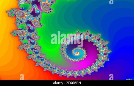 Fractals, Mandelbrot, Mandelbrot set, Mandelbrot fractal, iterated, digital art Stock Photo