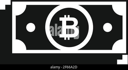 Bitcoin cash icon, simple style Stock Vector