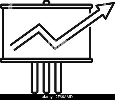 Trader desk banner icon, outline style Stock Vector