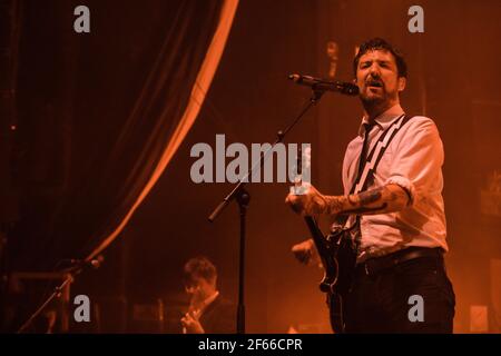 Newcastle UK - 12th July 2019: Frank Turner and the Sleeping Souls - live in concert at Wasteland music Festival Stock Photo