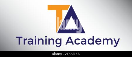 Modern Initials Letters TA Logo Template Design Vector Icon Symbols Training Academy Stock Vector