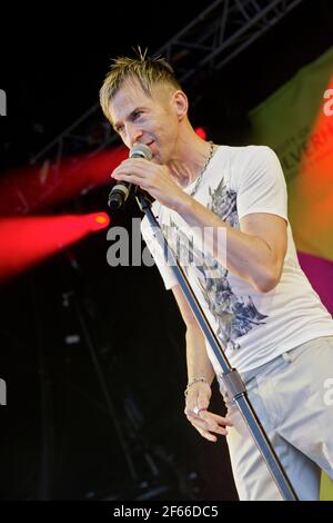 Kajagoogoo singing live at The Midlands Festival in  2010 Stock Photo
