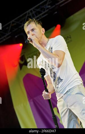 Kajagoogoo singing live at The Midlands Festival in  2010 Stock Photo