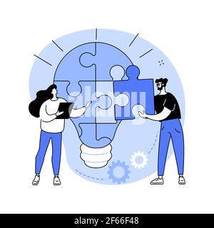 Problem Solving Concept Vector. Thinking Man And Woman. Question Mark ...