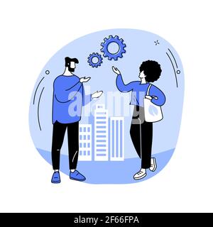 Social Interaction Skills abstract concept vector illustration. Stock Vector