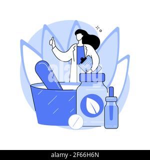 Homeopathy abstract concept vector illustration. Stock Vector