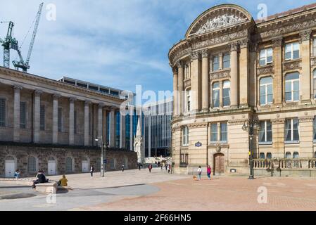 Victoria Square and the Birmingham Council House and Town Hall in Birmingham city centre
