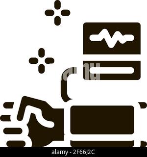 blood pressure measurement icon Vector Glyph Illustration Stock Vector