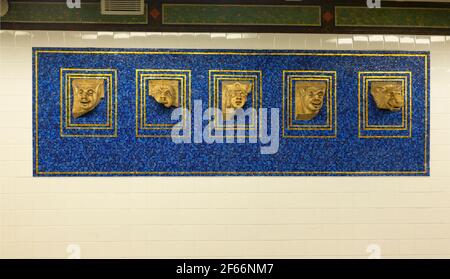 Brooklyn Museum of Art subway stop in NYC Stock Photo