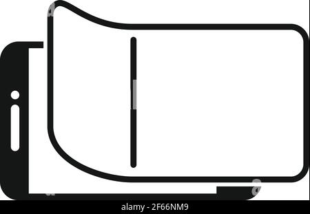 Security protective glass icon, simple style Stock Vector