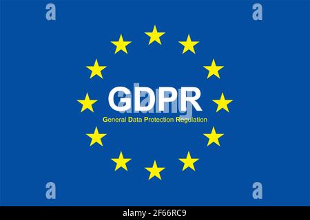 Gdpr general data protection regulation. Eu safeguard regulations and data encryption vector concept background . Stock Vector
