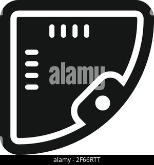 Corner jacuzzi icon, simple style Stock Vector