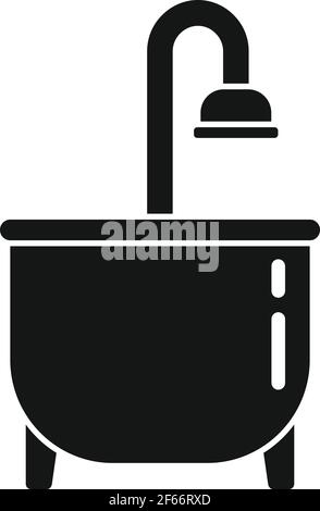 Shower jacuzzi icon, simple style Stock Vector